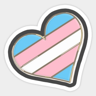 Transgender Heart Design Sticker